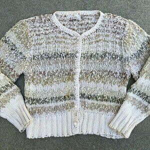 Lauren Hansen Vintage Knit Silk Cardigan Sweater M​​​​​​​​